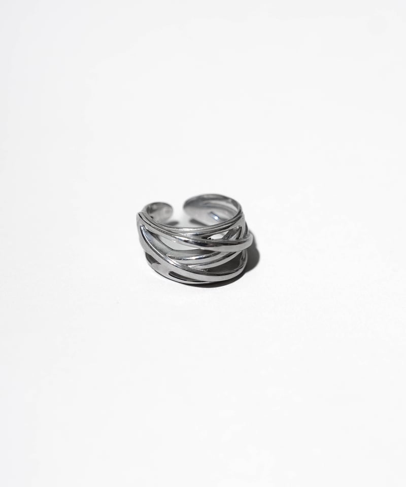 CHIN つつましく TEO Cage Ring サイズ2 ポリッシュ仕上げ