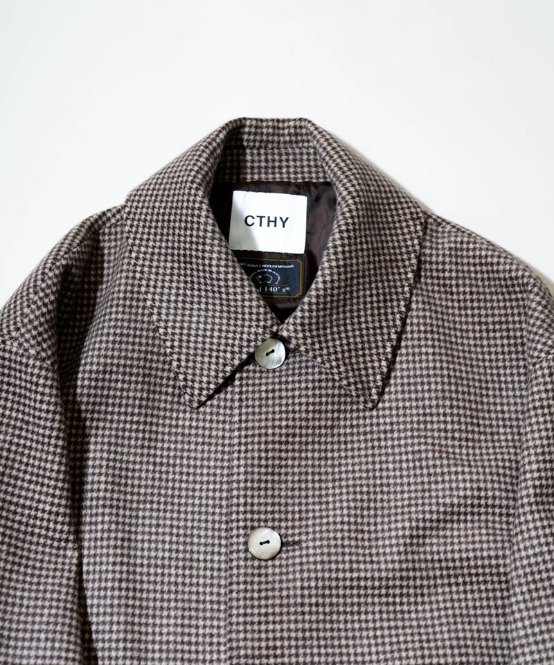 Super 140's Jackal WOOL SOUTAIN COLLAR COAT | CTHY