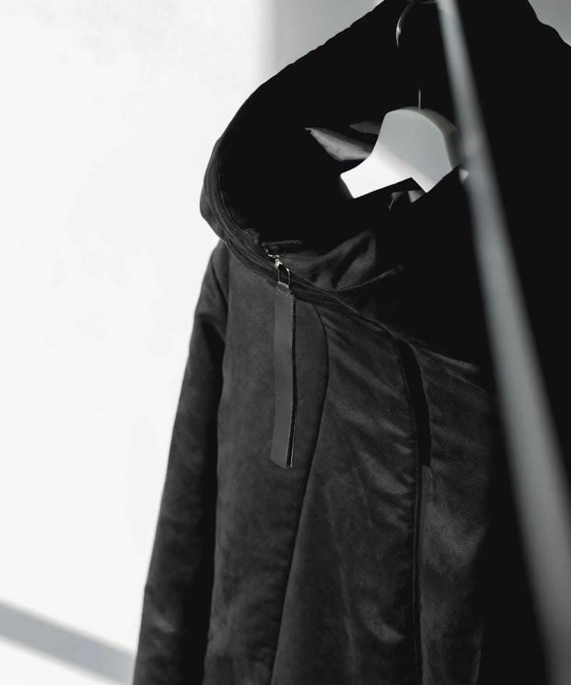 AEROGEL×SEA ISLAND MICROFIBER SUEDE HOODED BLOU