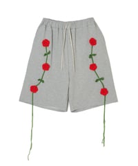 [DISCOVERED27SS] ROSE CROCHET SWEAT SHORTS