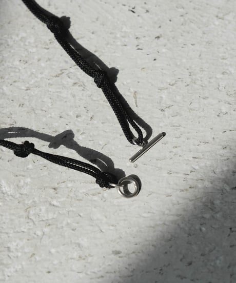 BRAIDED SILK CORD BRACELET by Silver 950