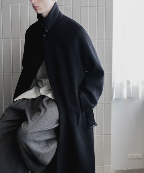 LUXURY MATERIAL BISHU LAMB WOOL SOUTIEN COLLAR COAT
