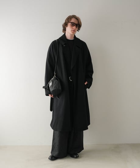 LUXURY MATERIAL TIELOCKEN COAT by Super140’s Jackal WOOL