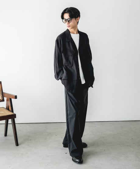 HIGH-END VISCOSE LINEN DRAPE FATIGUE JACKET