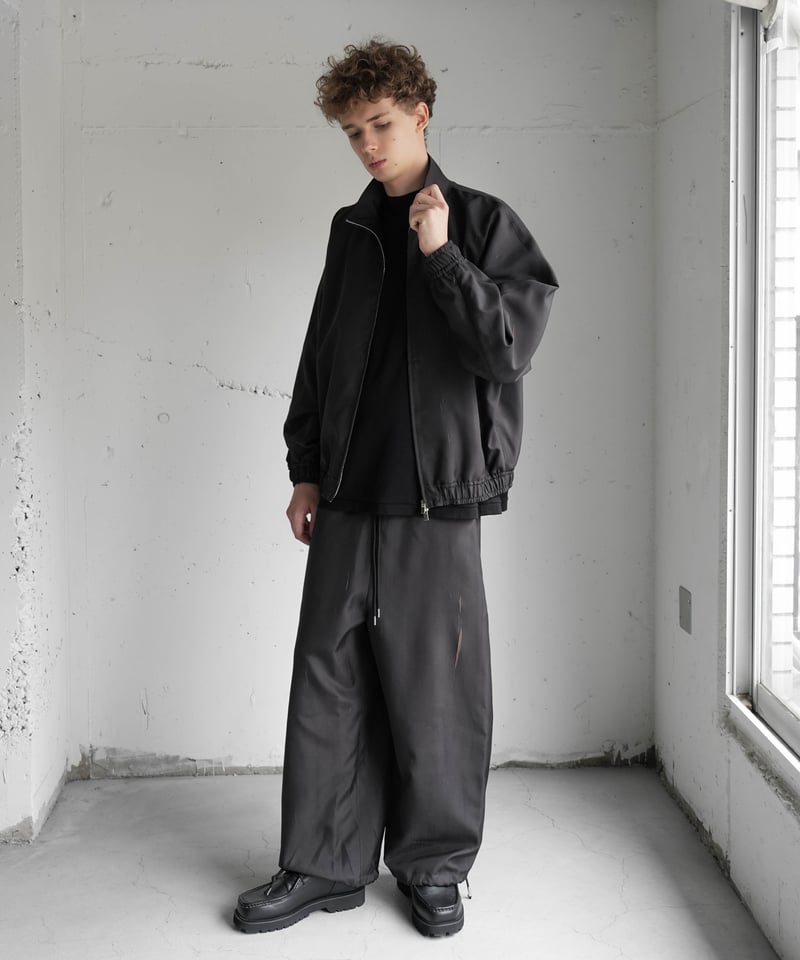 CTHY+VEIN】PE WRINKLES TAFFETA TRACK WIDE PANTS CTHY+VEIN】PE WRINKLES TAFFETA TRACK WIDE PANTS