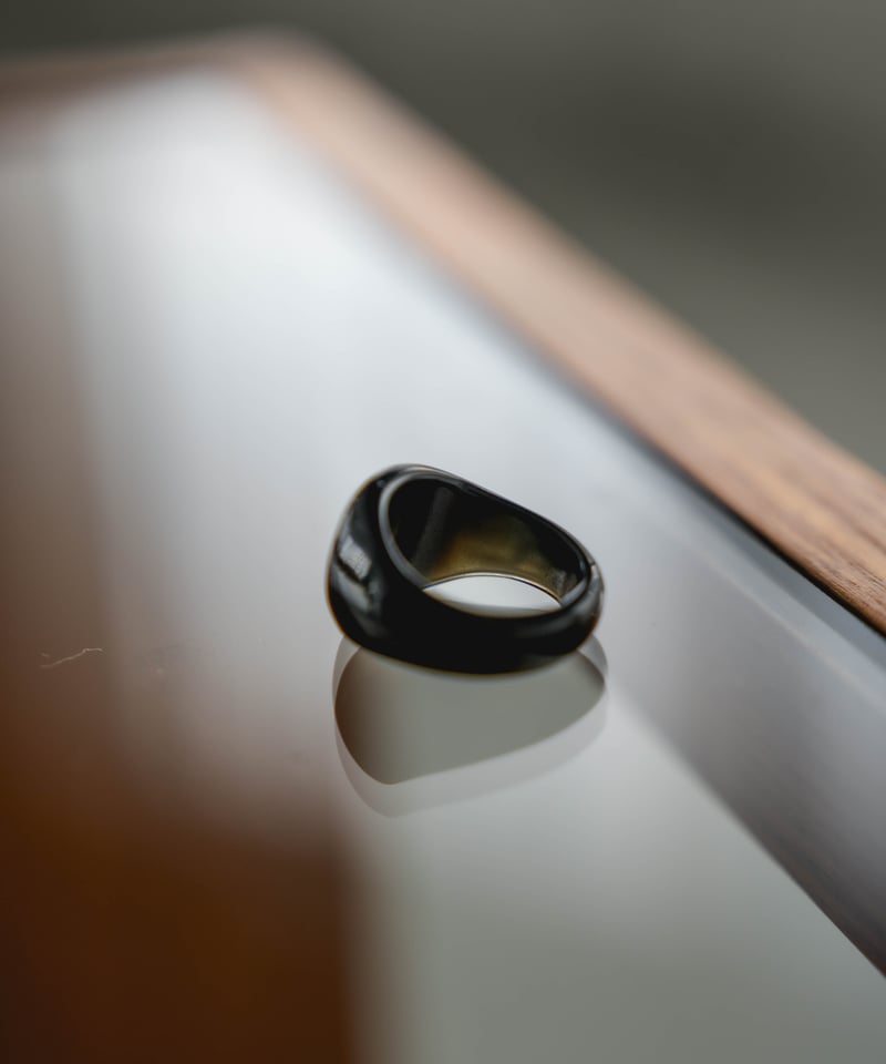 LUXURY MATERIAL ALL STONE RING by BLACK AGATE |