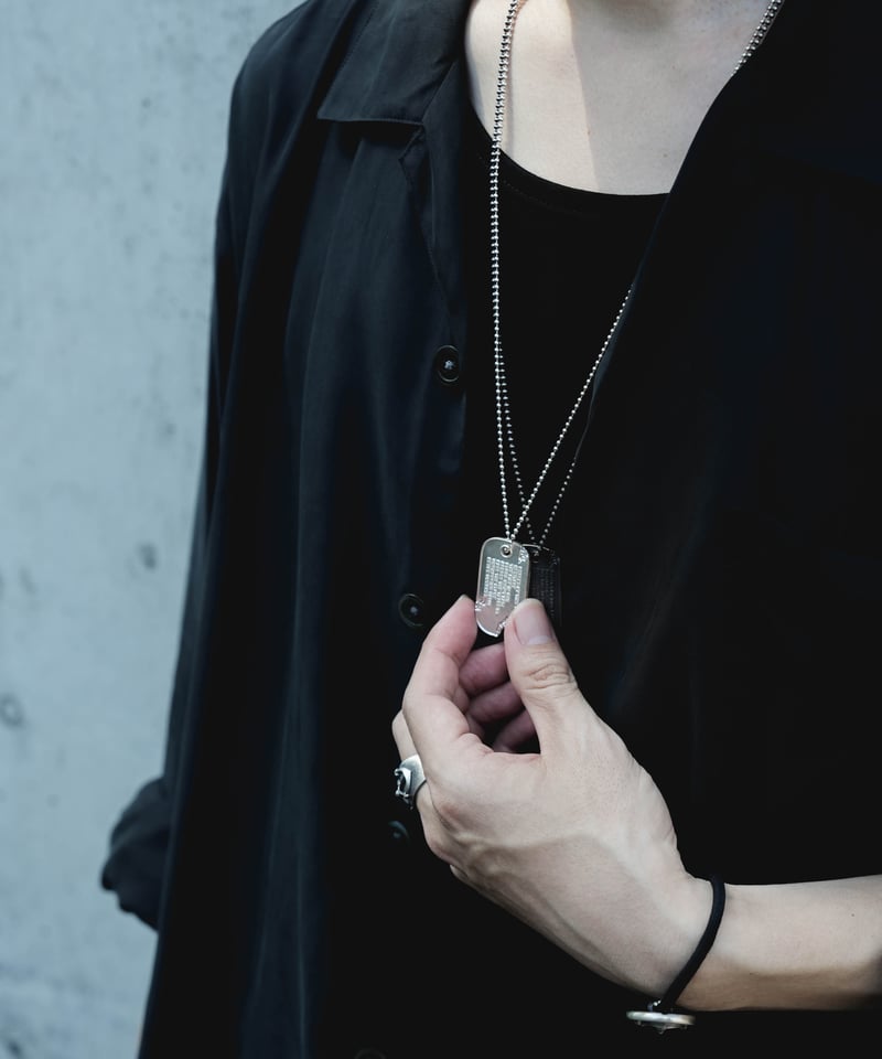 VINTAGE DOGTAG LONG NECKLACE by artisan | CTHY