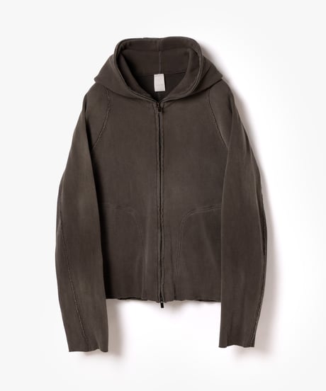 [VEIN27SS] HIGH GAUGE WAFFLE LAYERED ZIPUP HOODIE