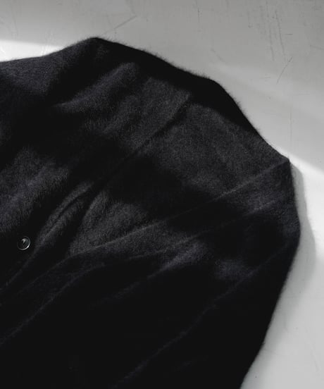 FOX SILK WOOL SHAGGY KNIT CARDIGAN
