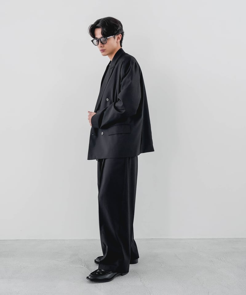 TWILL DOUBLE BREASTED JACKET | CTHY