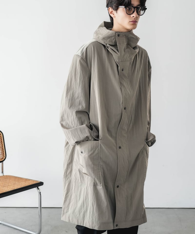 LUXURY MATERIAL HOODED COAT by LIMONTA ITALY FA