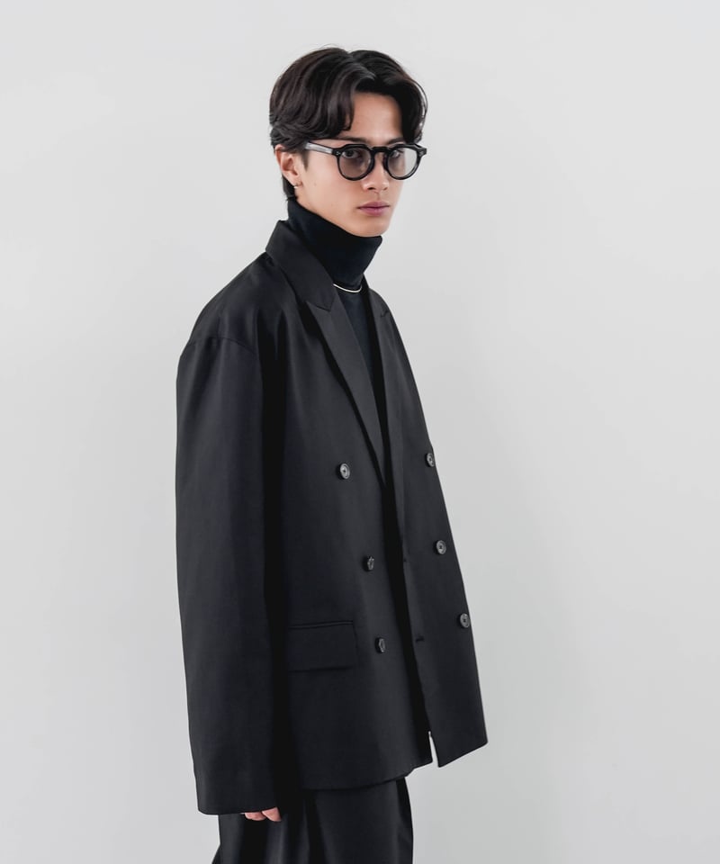 TWILL DOUBLE BREASTED JACKET | CTHY