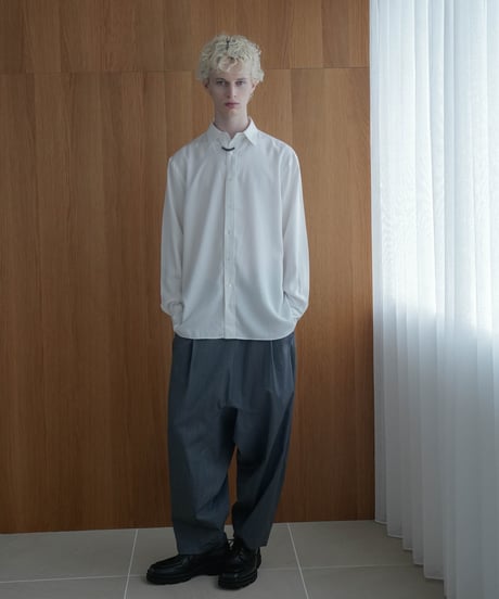 LUXURY MATERIAL BISHU WOOL WIDE SAROUEL SLACKS