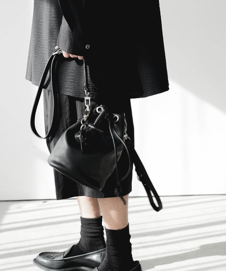 #22 LUXURY MATERIAL GUIDI LEATHER DRAWSTRING BAG