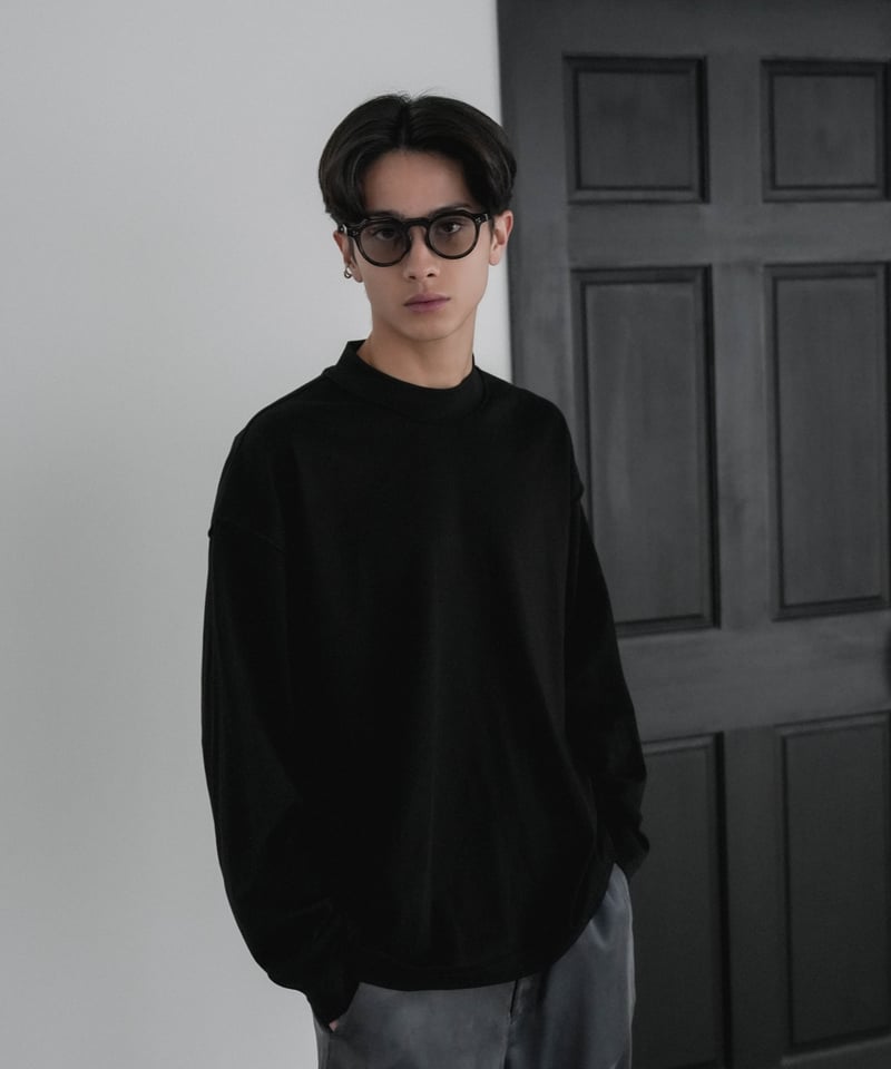 LUXURY MATERIAL SUVIN PLATINUM LONG SLEEVE MOCK