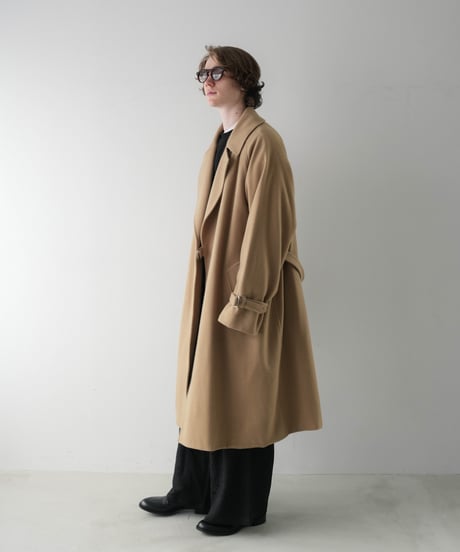 LUXURY MATERIAL TIELOCKEN COAT by Super140’s Jackal WOOL