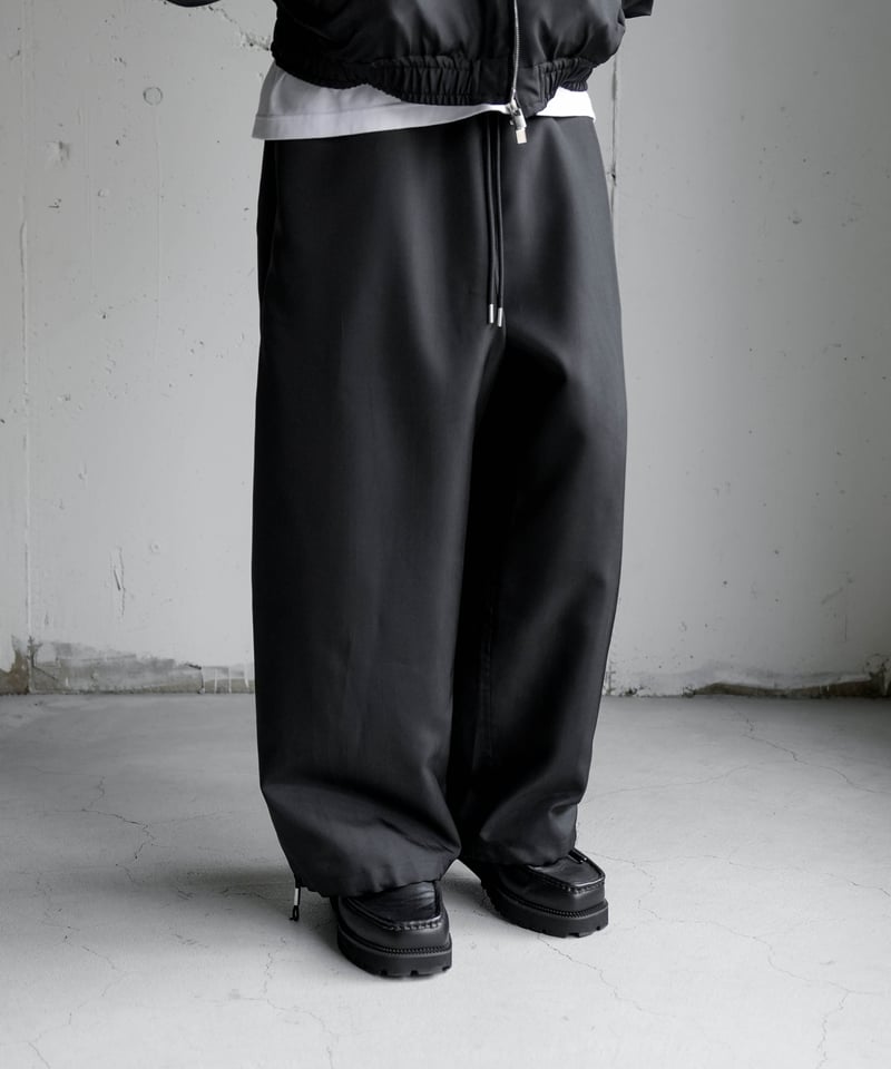 CTHY+VEIN】PE WRINKLES TAFFETA TRACK WIDE PANTS CTHY+VEIN】PE WRINKLES TAFFETA TRACK WIDE PANTS