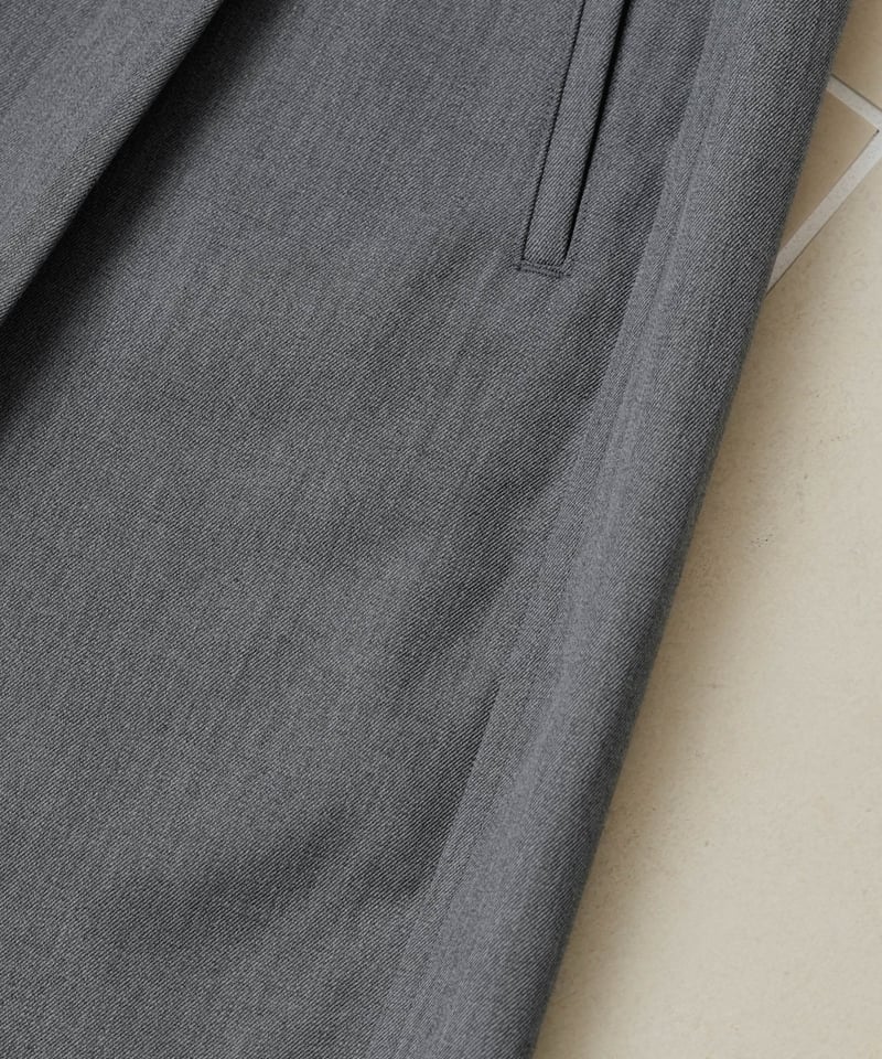 LUXURY MATERIAL BISHU WOOL WIDE SAROUEL SLACKS