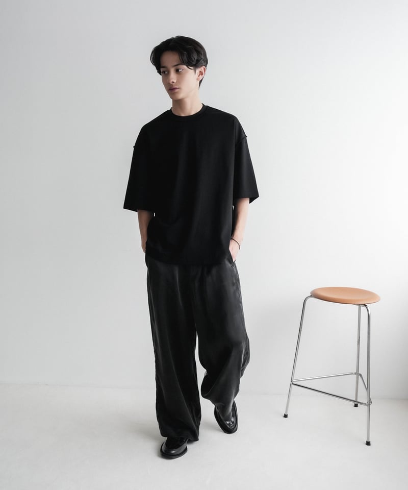 LUXURY MATERIAL SUVIN PLATINUM H/S TEE 【LOOSE】