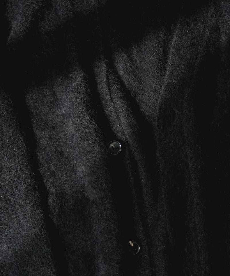 FOX SILK WOOL SHAGGY KNIT CARDIGAN | CTHY