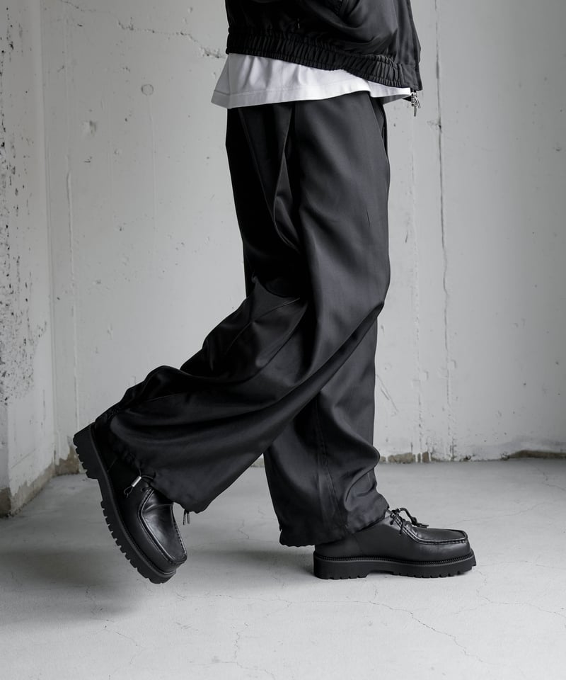 CTHY+VEIN】PE WRINKLES TAFFETA TRACK WIDE PANTS CTHY+VEIN】PE WRINKLES TAFFETA TRACK WIDE PANTS