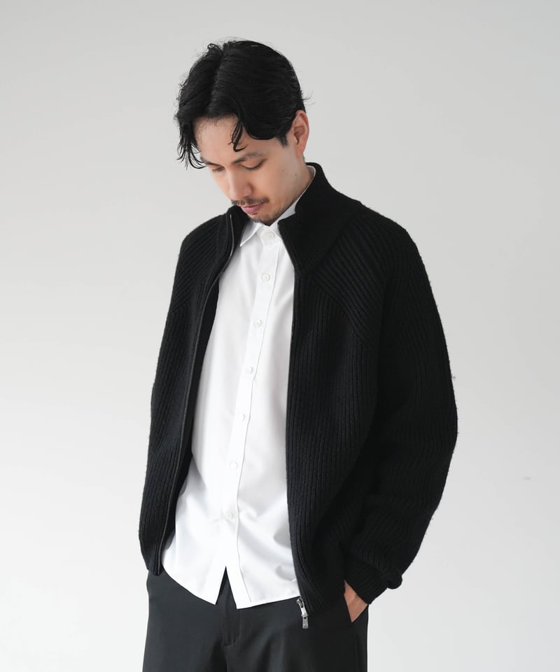 Merino wool ds zip knit ドライバーズニット ssstein / シュタイン】OVERSIZED DRIVERS KNIT ZIP JACKET