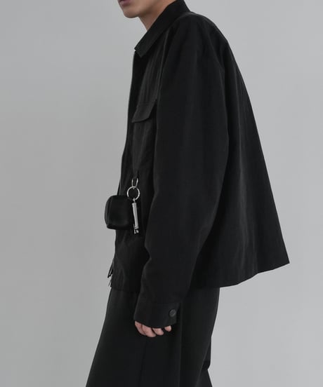 LUXURY MATERIAL LIMONTA NYLON riri-ZIP SHIRTS JACKET