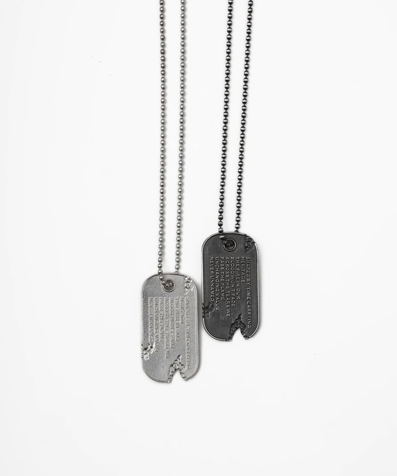 VINTAGE DOGTAG LONG NECKLACE by artisan | CTHY