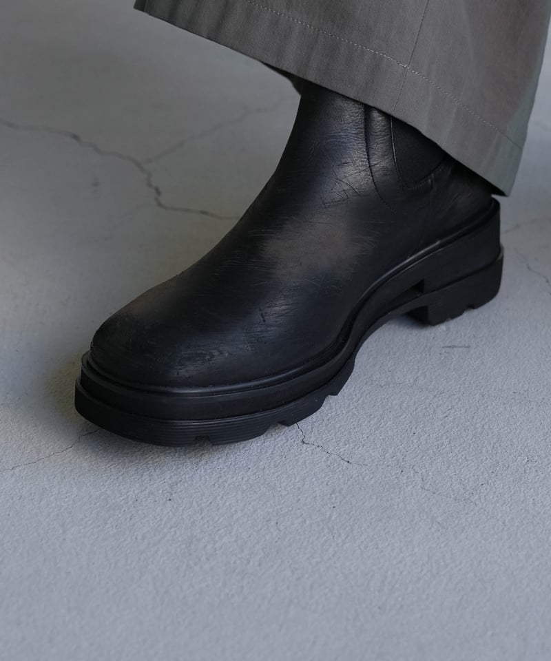 CTHY＋VEIN】COW LEATHER SIDE GORE BOOTS [EMBOSSE