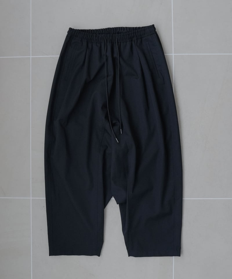 LUXURY MATERIAL BISHU WOOL WIDE SAROUEL SLACKS