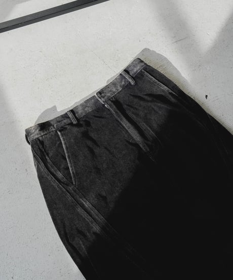 VINTAGE 3D CUTTING FADE VELOURS PANTS