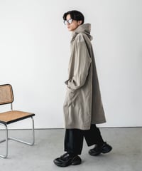 LUXURY MATERIAL HOODED COAT by LIMONTA ITALY FABRIC