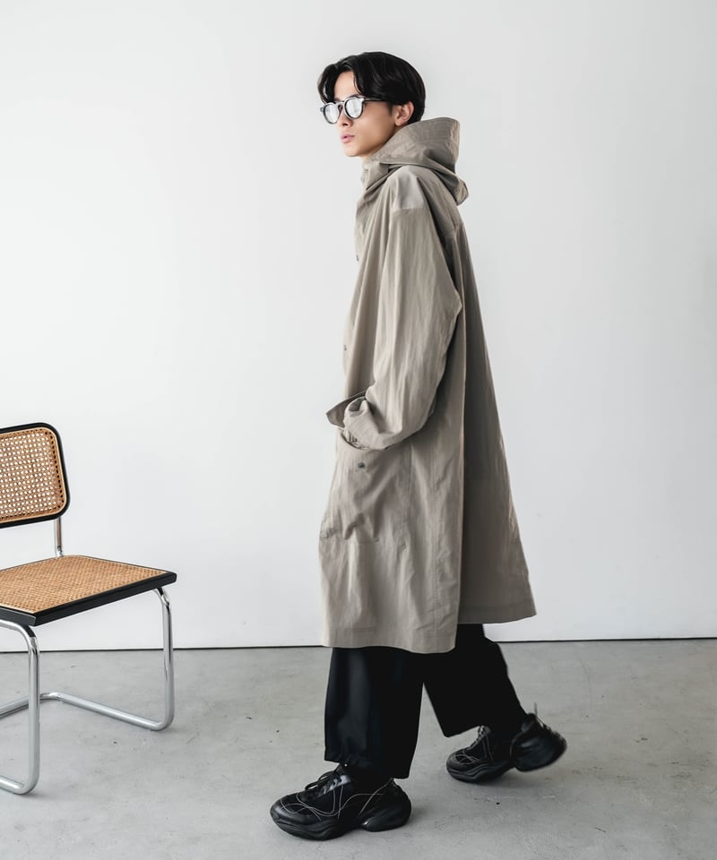 LUXURY MATERIAL HOODED COAT by LIMONTA ITALY FA