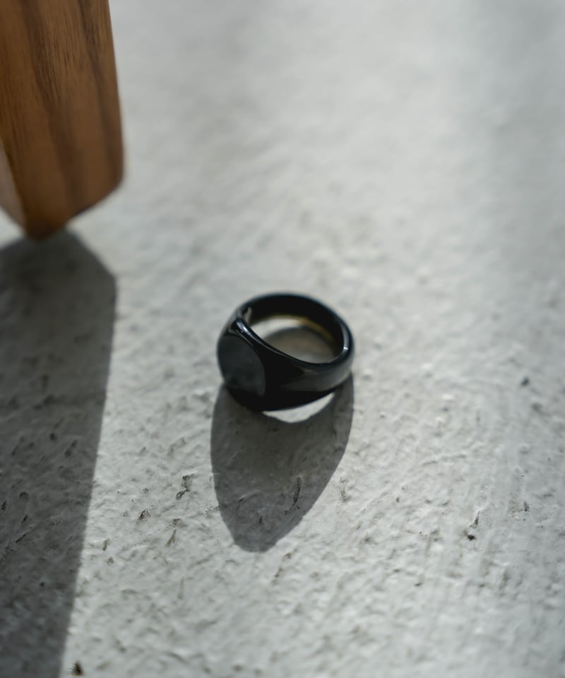 LUXURY MATERIAL ALL STONE RING by BLACK AGATE |