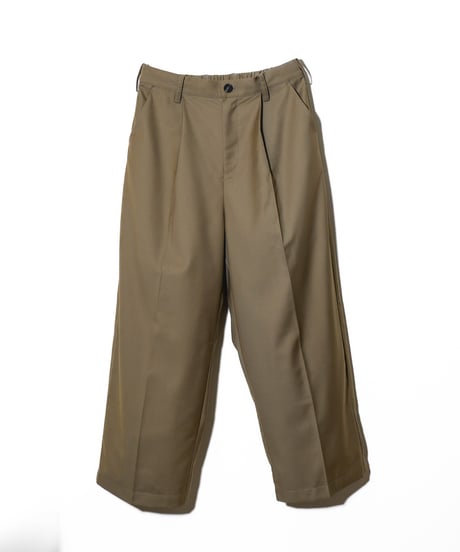 TWILL WIDE TAPERED SLACKS