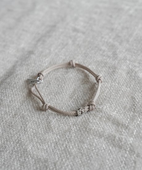 BRAIDED SILK CORD BRACELET by Silver 950