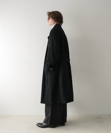 LUXURY MATERIAL TIELOCKEN COAT by Super140’s Jackal WOOL