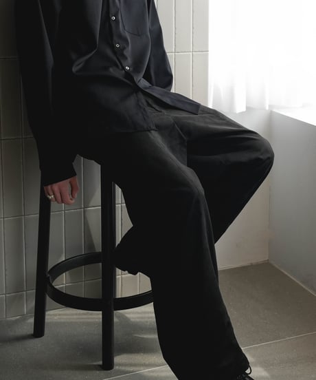 SEA ISLAND MICROFIBER SUEDE DRAPE TROUSERS