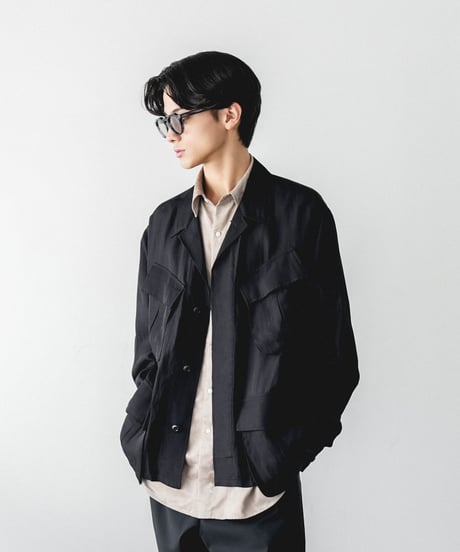 HIGH-END VISCOSE LINEN DRAPE FATIGUE JACKET