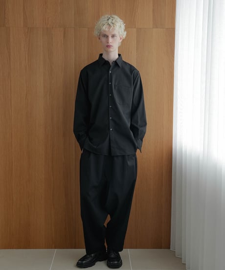LUXURY MATERIAL BISHU WOOL WIDE SAROUEL SLACKS