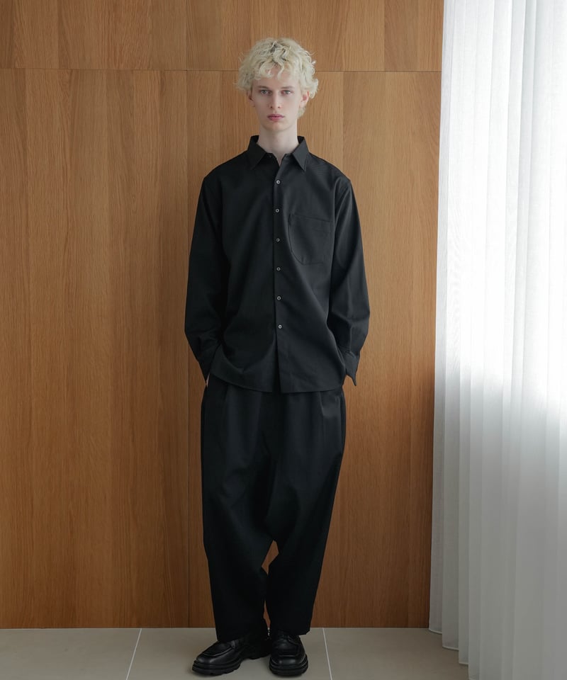 LUXURY MATERIAL BISHU WOOL WIDE SAROUEL SLACKS