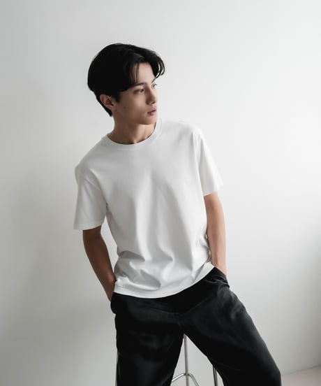 LUXURY MATERIAL SUVIN PLATINUM  H/S TEE 【JUST】
