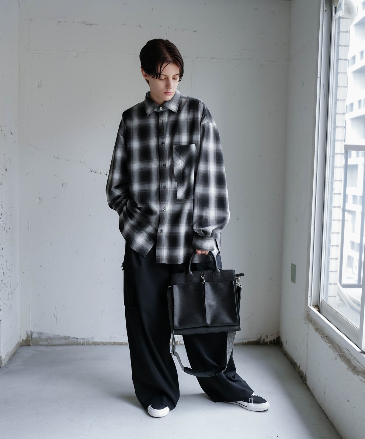一時値下中CTHY＋no. OVERSIZE OMBRE CHECKSHIRTS CTHY＋no.】 OVERSIZE OMBRE CHECK SHIRTS | CTHY