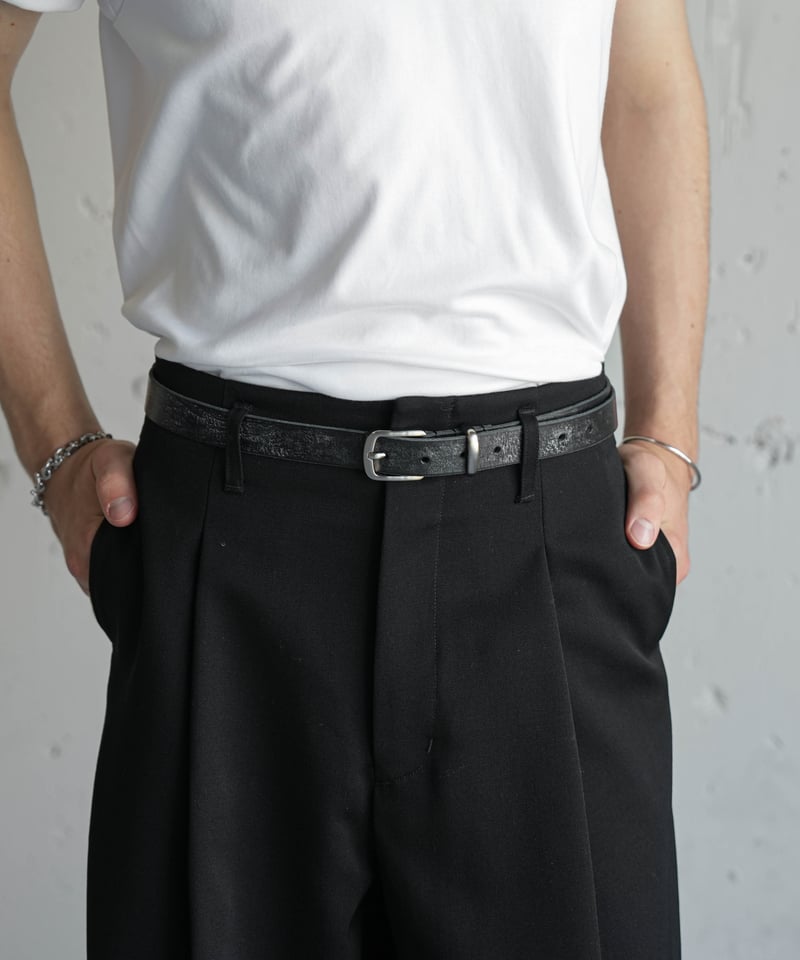 HIGH-END BRIDLE LEATHER NARROW BELT | CTHY