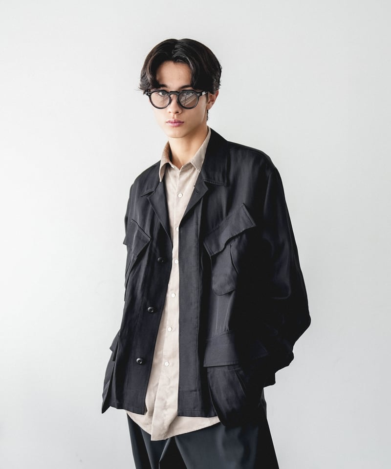 HIGH-END VISCOSE LINEN DRAPE FATIGUE JACKET | CTHY