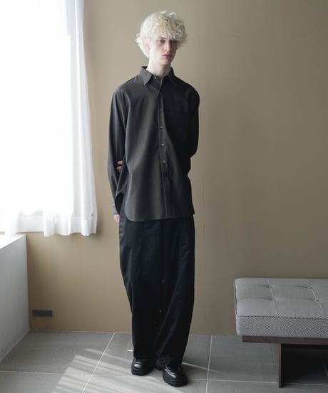 SEA ISLAND MICROFIBER SUEDE DRAPE TROUSERS