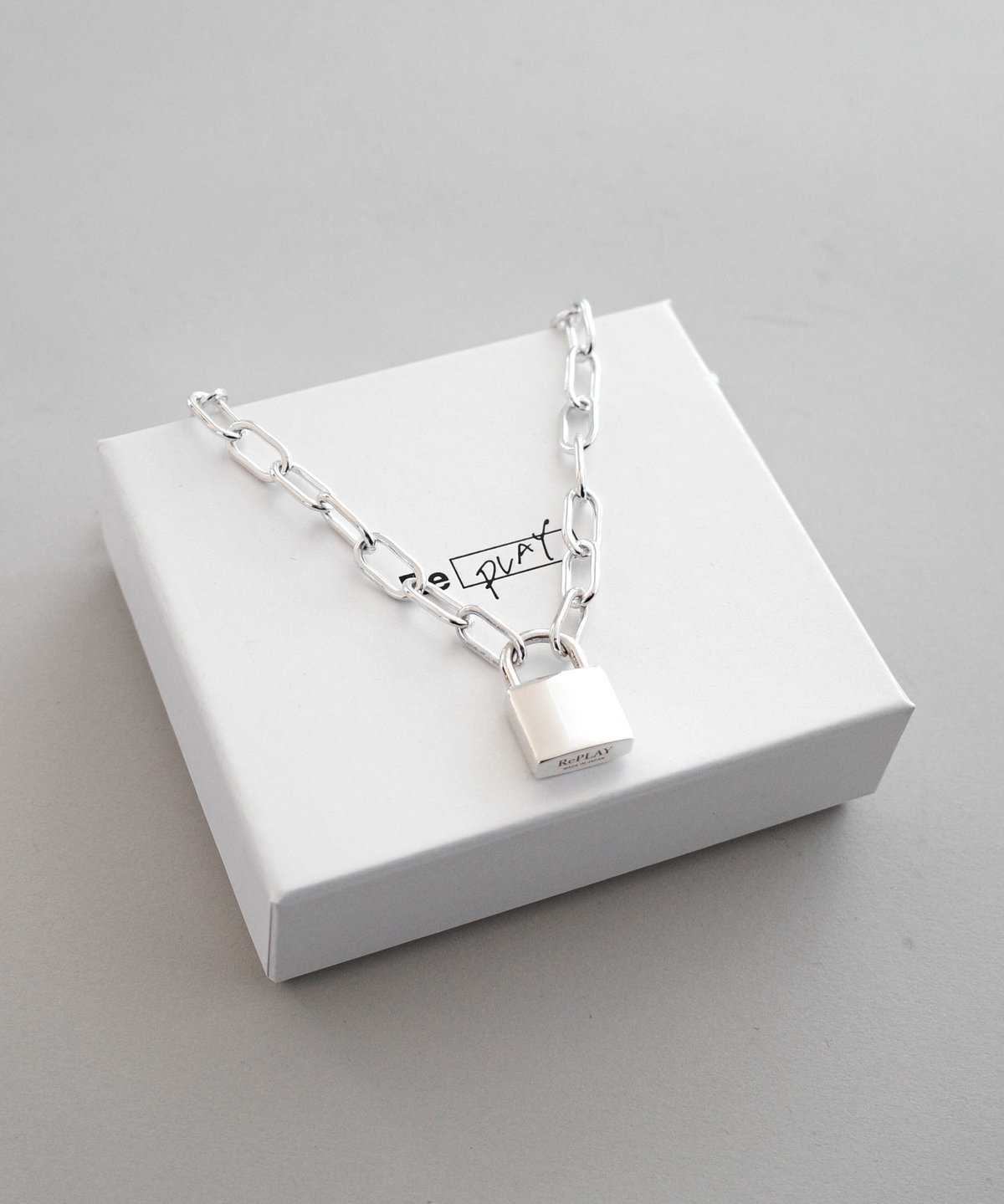 RePLAY PADLOCK NECKLACE silver925