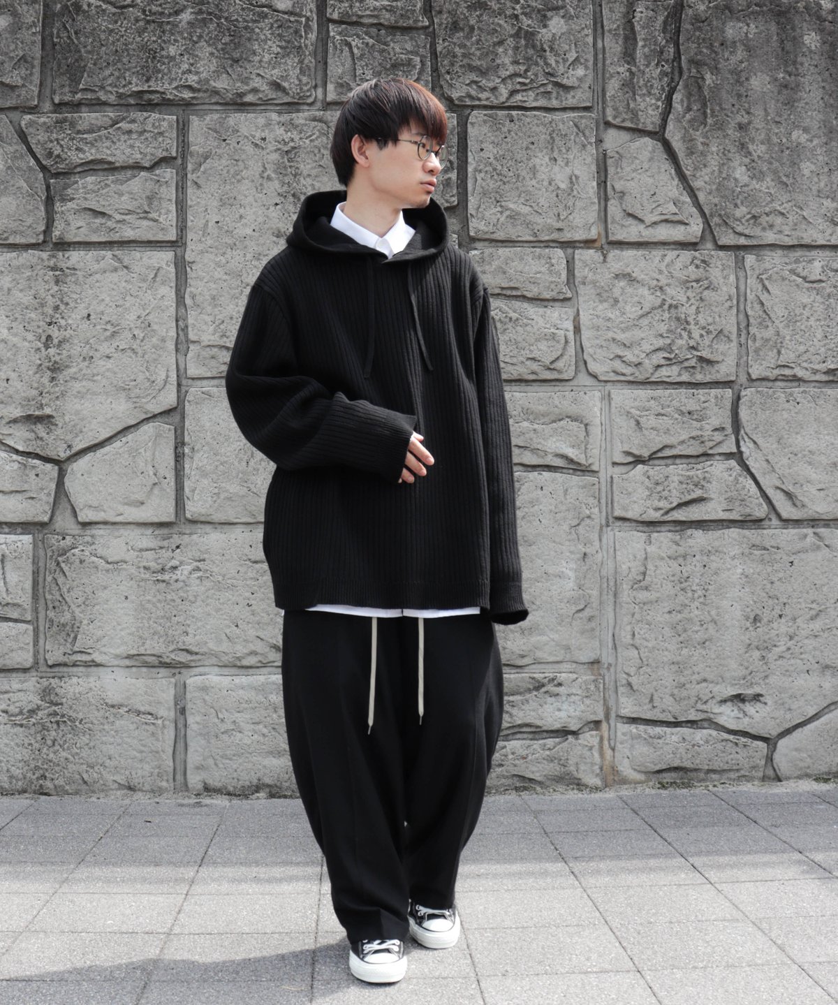 GROWN chunky rib hoodie / size1sollthelabel - アウター