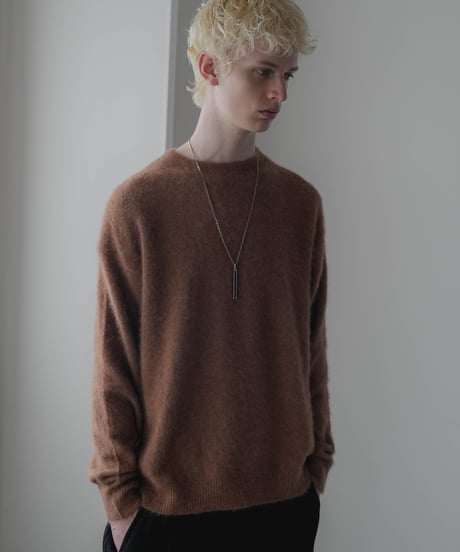 FOX SILK WOOL SHAGGY KNIT PULLOVER