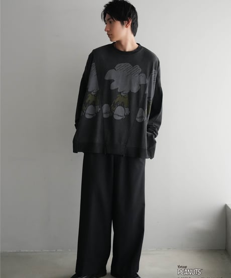 【CTHY+PEANUTSxDISCOVERED】PIGMENT DYED MOCKNECK CUTSEW